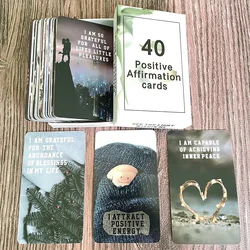 40pcs 12*7cm Self Affirmation Healing Card Beautiful High Quality Oracle Cards Tarot Psychological Suggestion Divination Runes