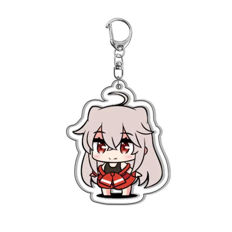 Hot Anime Dragon Maid Acrylic Keychain Q Version Figure Keyring Accessories Pendant Jewelry Fashion Gift