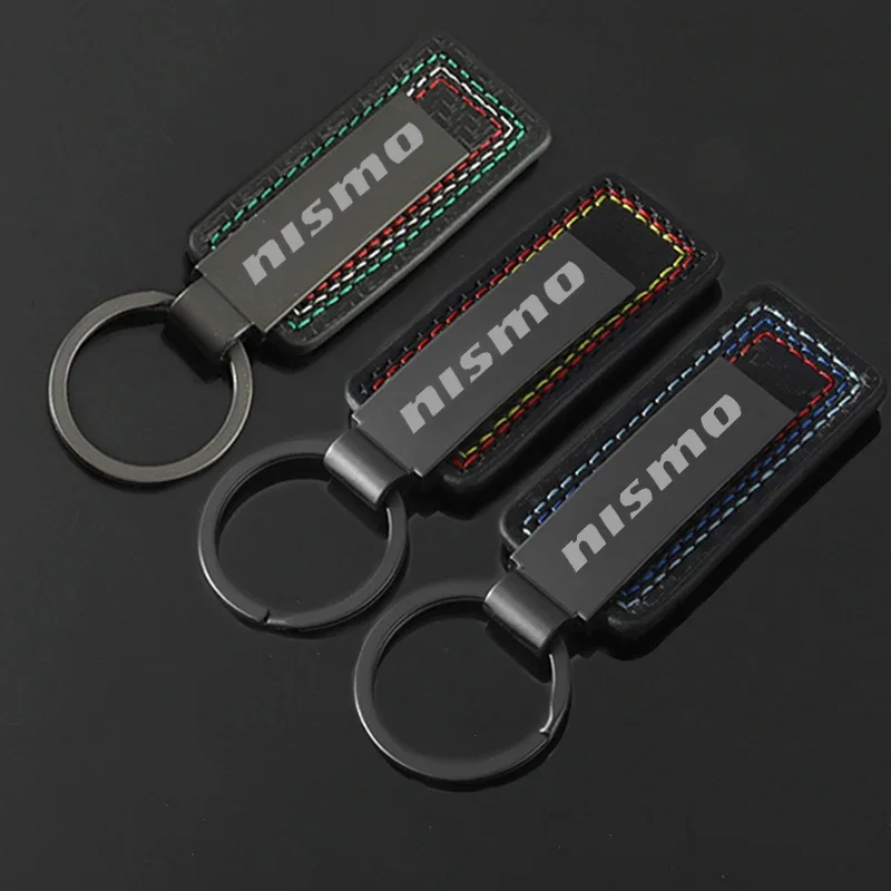 Alloy Car Keychain Keyring Styling for Nissan NISMO Logo Badge Key Chains Rings Buckle Emblem Pendant Gift Vehicle Accessories