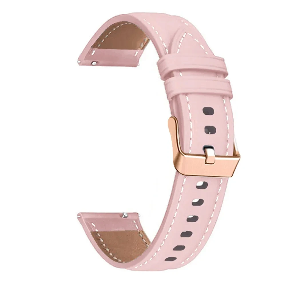 20mm Leather Strap Watchband For Xiaomi Amazfit GTS 3 2 4 Mini Bip 3 U Pro Smart Watch Bands Bracelet Replacement Wristband