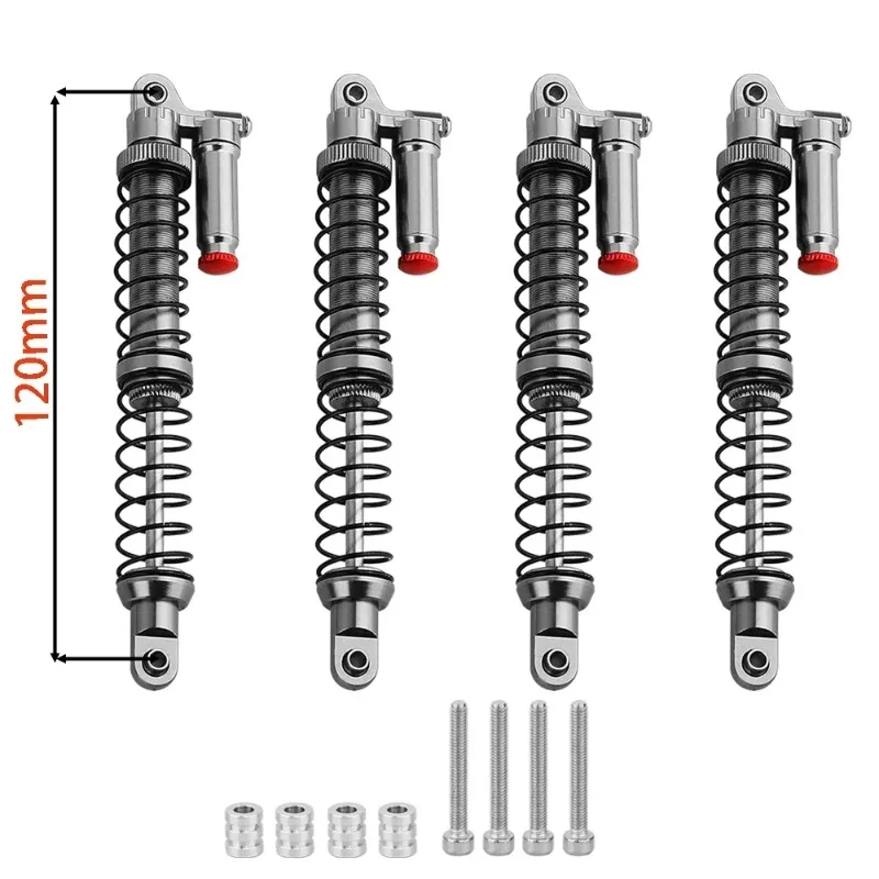 

4Pcs Metal Alloy Shock Absorber, Oil Damper 70-120mm, Upgrade Parts for 1/10 RC Crawler Axial SCX10 Tamiya CC01 D90 TRX4 HPI