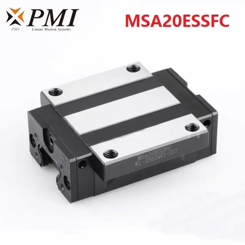 original taiwan pmi linear guideway bloco de deslize carriage maquina laser co2 cnc router msa20e n msa20essfcn pcs 01