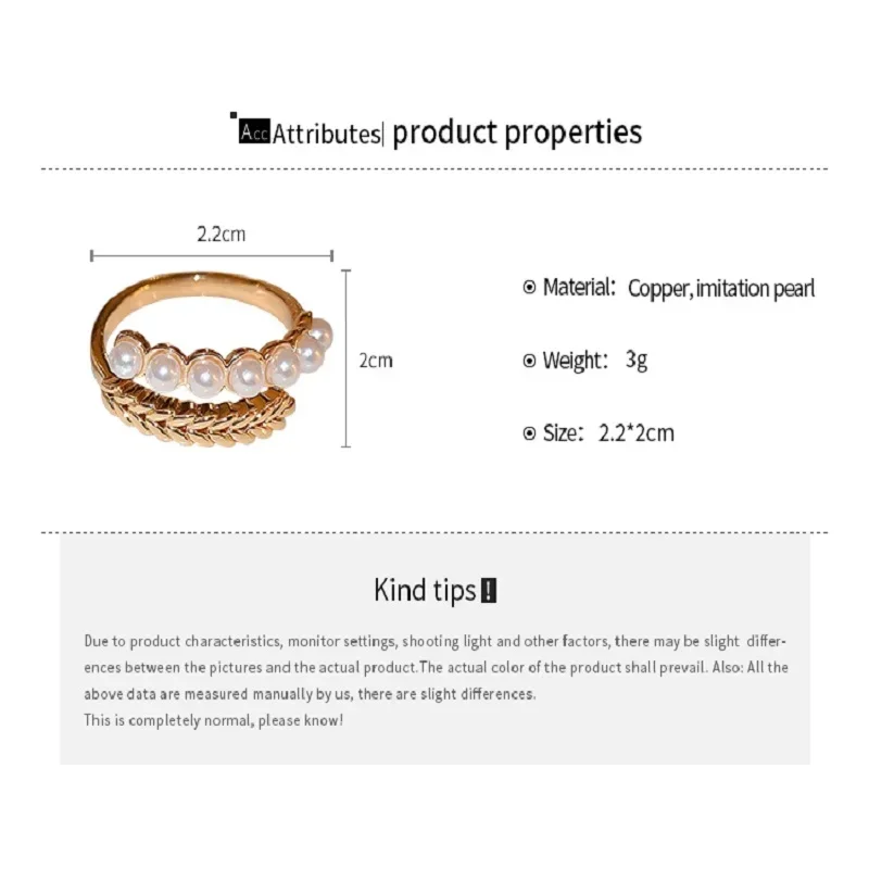 Flowers Butterfly Imitation Pearl Open Rings for Women Rhinestones Ladies Fashion Design Temperament Fingers Jewelry Wholesale image 6