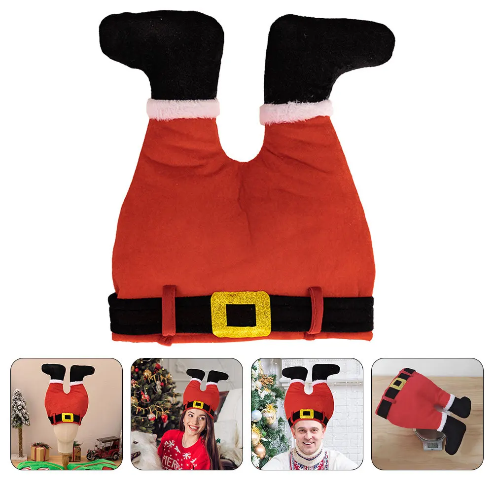 

Christmas Hat Funny Leg Shaped Design Novelty Xmas Party Cap Creative Adult Teen Accessory Decor for Holiday Family