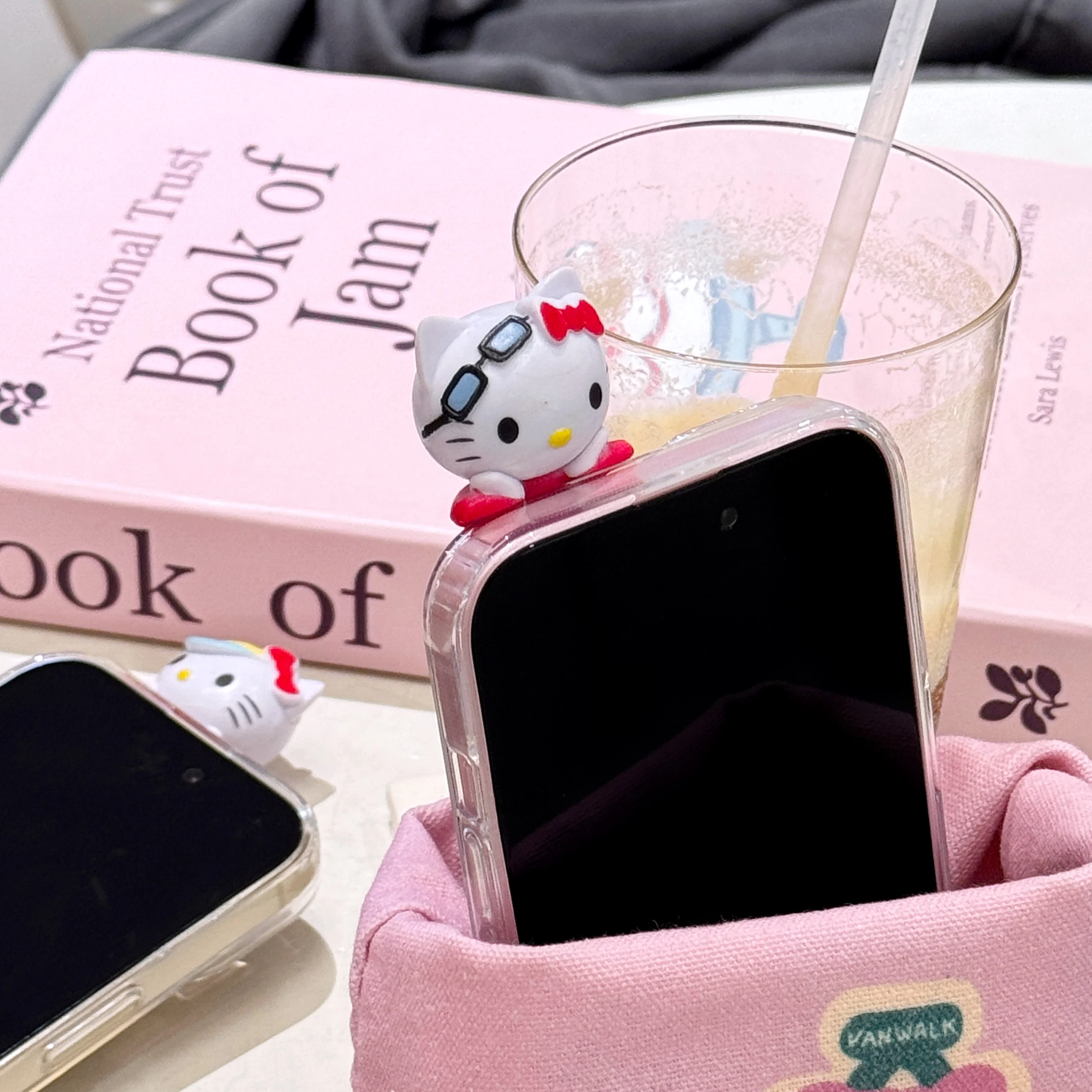 Cute 3D Hello Kitty Pendant Phone Case for Xiaomi Redmi Note 13 12 11 Pro Plus 4G 5G 12S 11S 10S 10 9 9S Redmi 14C 13C 12C A3 12