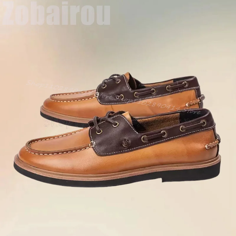 

Brown Sewing Knitted Design Matte Leather Loafers Fashion Slip On Men Shoes Luxury Handmade Party Feast Office Men Casual Shoes