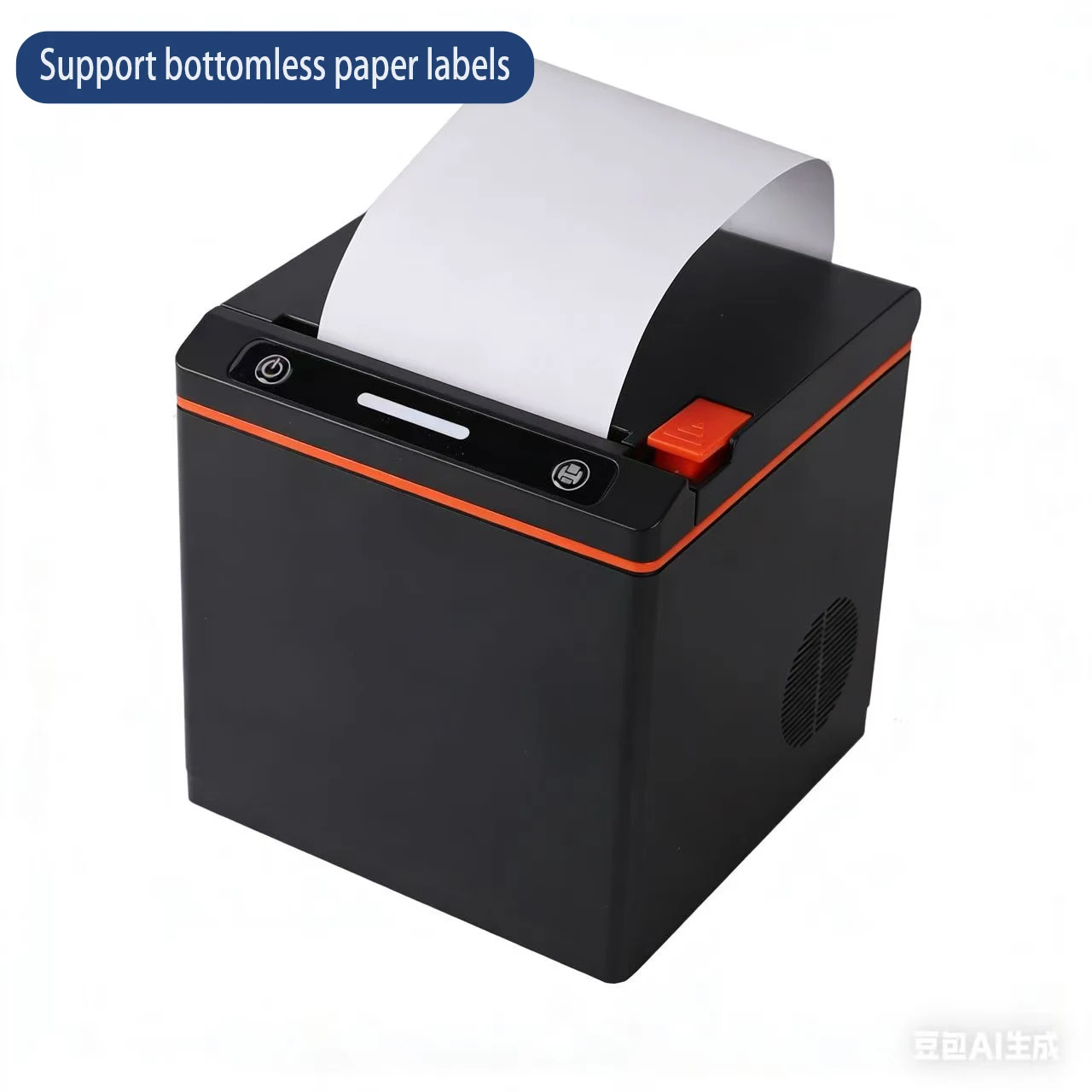 Linerless Label KH80-L Thermal Printer (No-Backing Labels)  for Printing Takeaway Packaging Labels for Restaurants