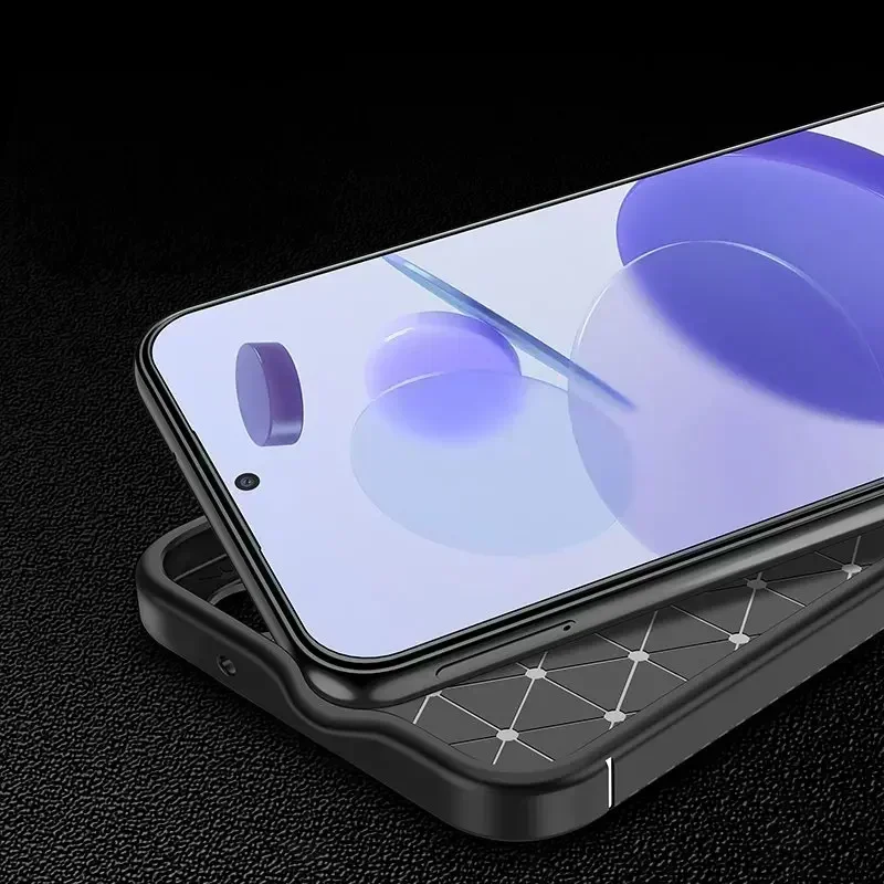 Para Poco F5 funda para Xiaomi Poco F5 Coque Shell Fundas de lujo de negocios suave funda protectora de fibra de carbono para teléfono Poco F5