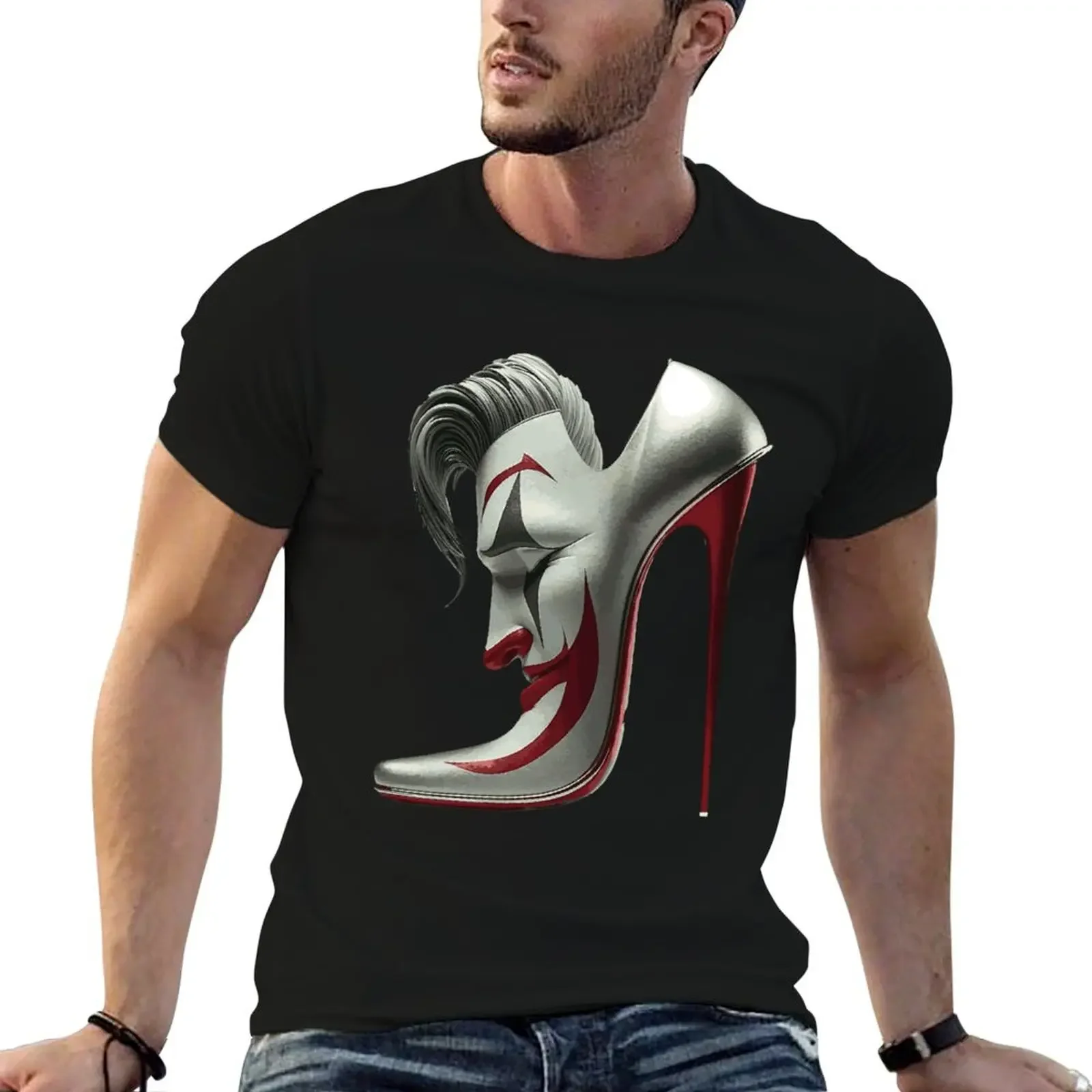 

Joker women long heel sandal T-Shirt plus sizes for a boy oversizeds anime stuff shirts men graphic