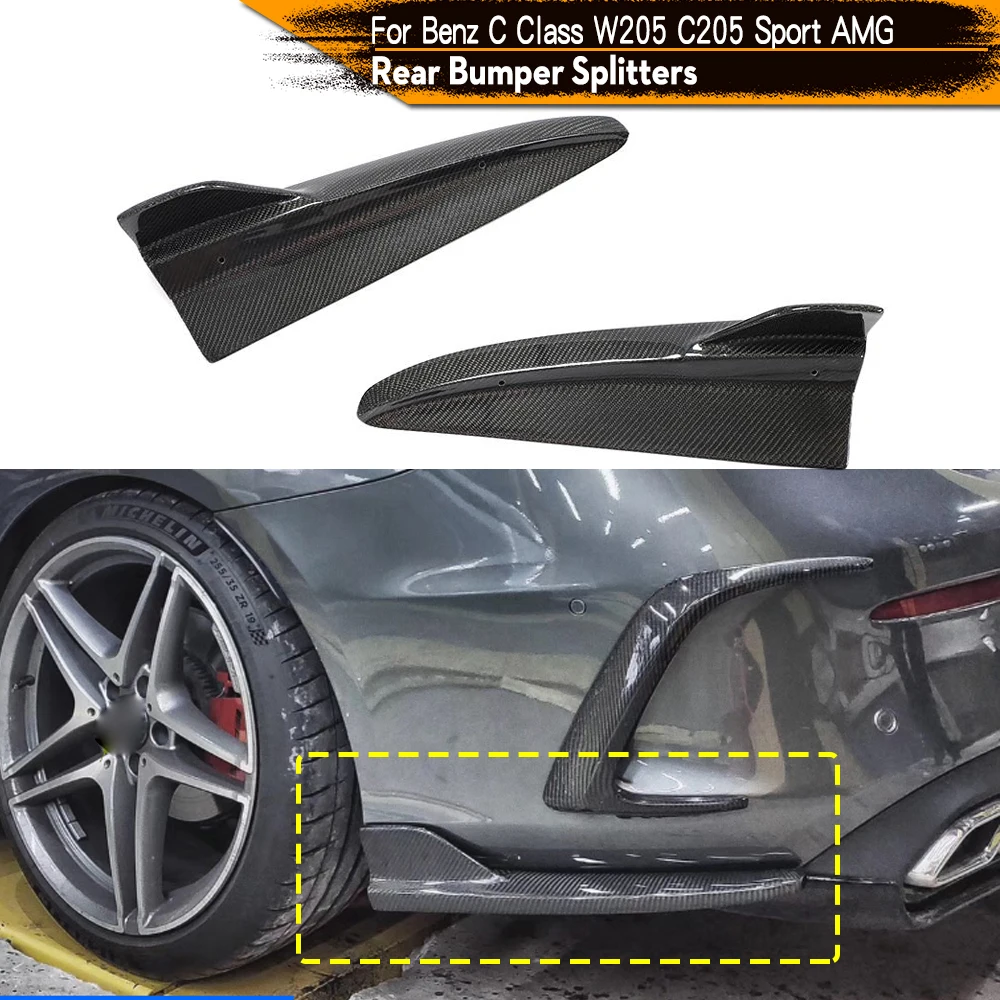 

Carbon Fiber / FRP Rear Bumper Diffuser For Mercedes-Benz C Class W205 C205 Sport C43 AMG Sedan Coupe 2015 - 2019 Rear Splitters