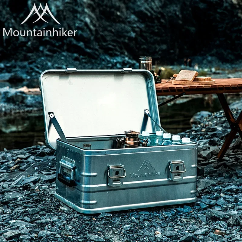 Mountainhiker 30-80L صندوق تخزين خارجي التخييم نزهة السفر سبائك الألومنيوم صندوق سعة كبيرة اكسسوارات حقيبة التخزين 3 أحجام #5