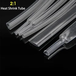 1/5/10M Transparent 2:1 Heat Shrink Tube Wrap Dia. 0.6 ~ 80mm Wire Repair DIY Thermoretractile Shrink Tube for Electric Cables