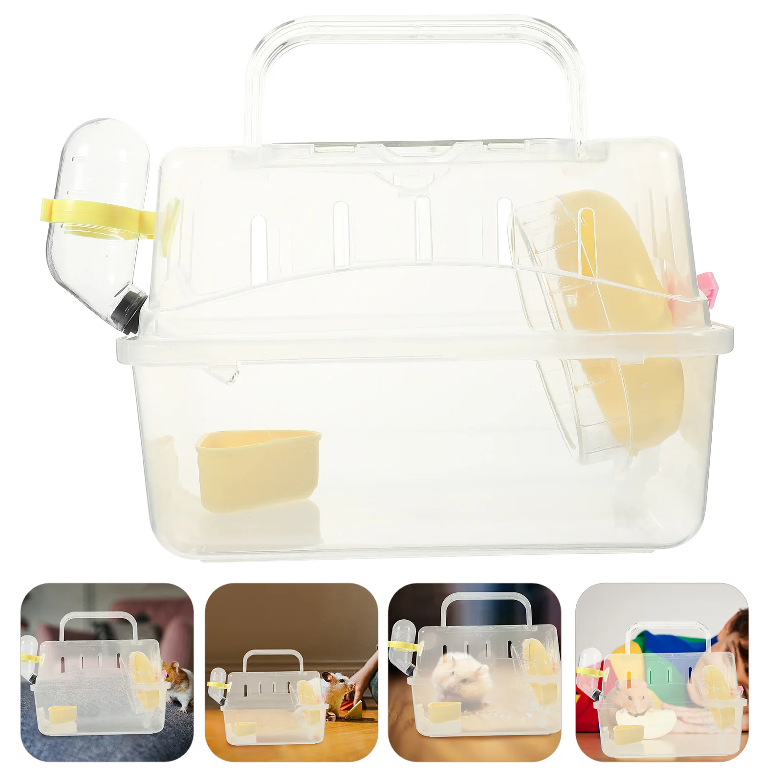 

Hamster Transparent Cage Portable Pet Mouse Case Hamster Nursery Container hamster cage guinea pig litter box