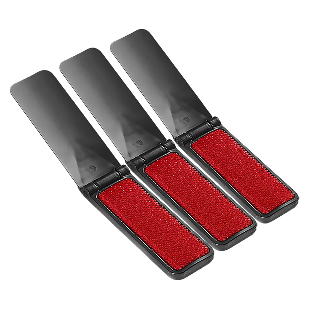 

3pcs Black Clothing Sticky Brush Fabric Lint Picker Garment Whisk Scraper Electrostatic Reusable Clean Home Daily