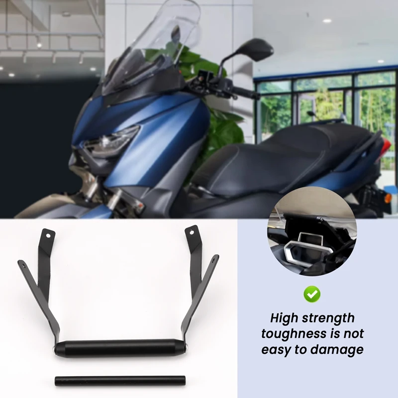 A82M-Motorcycle Front Phone Stand Holder Smartphone Phone GPS Navigaton Bracket For Yamaha XMAX 300 XMAX300 2023