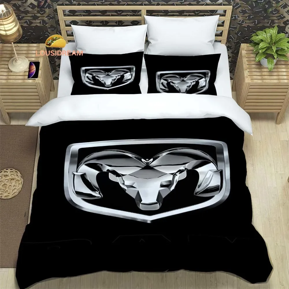 

Постельное белье Dodge с принтом логотипа, простыни, пододеяльники, постельные принадлежности, Комплект постельного белья из трех предметов, мягкий теплый комплект постельного белья из трех предметов