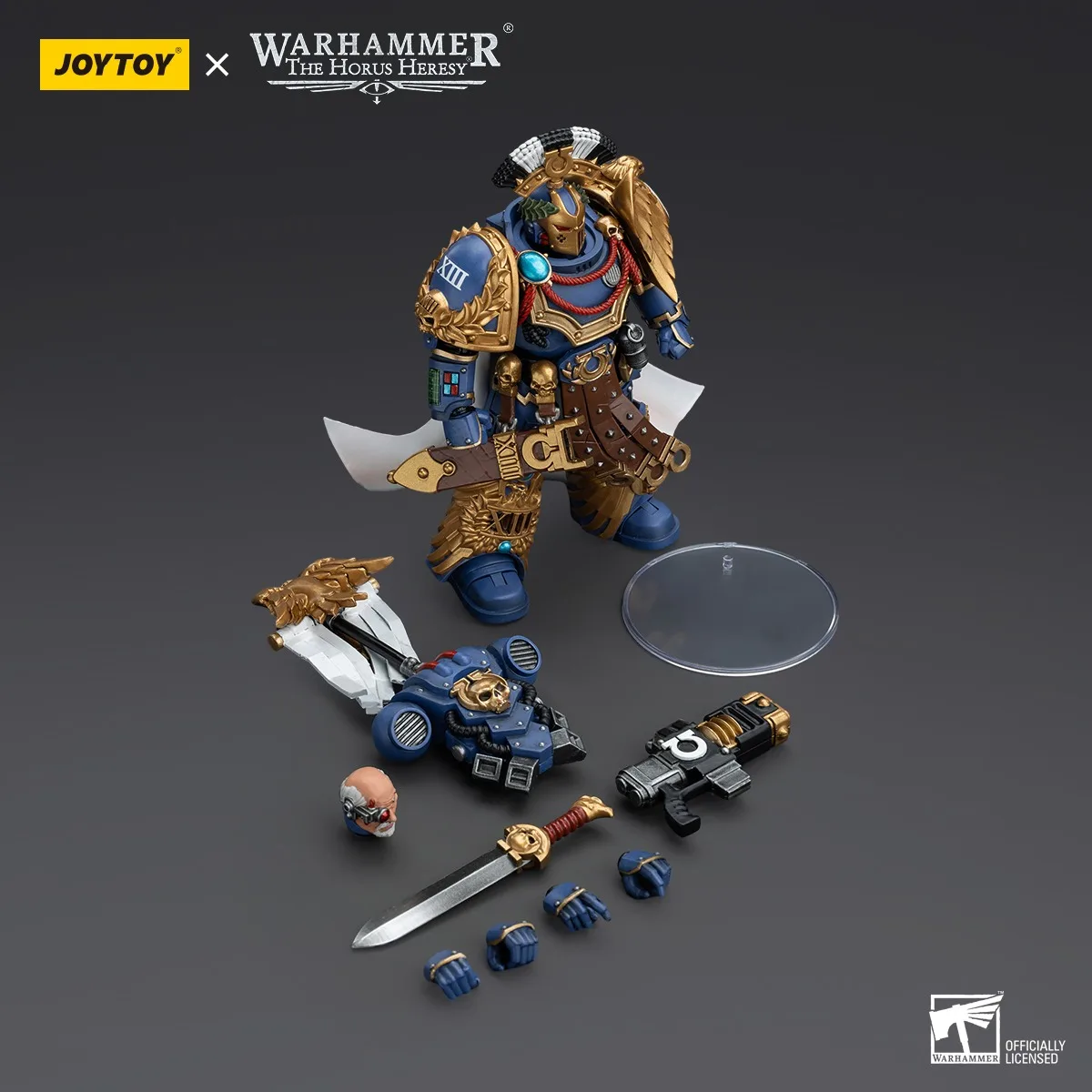 【Accessories】JOYTOY Warhammer Action Figures 1/18 Ultramarines Legion Praetor with Power Sword and Volkite Serpenta Model Toy