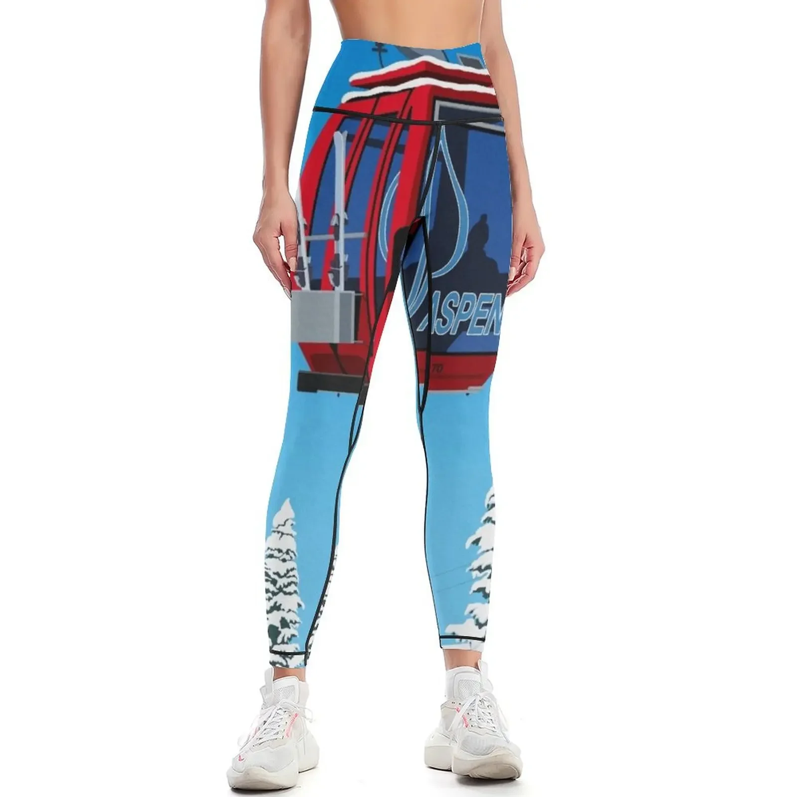 

Aspen Ski Resort Leggings flared sports for push up legings for fitness Golf wear Womens Leggings