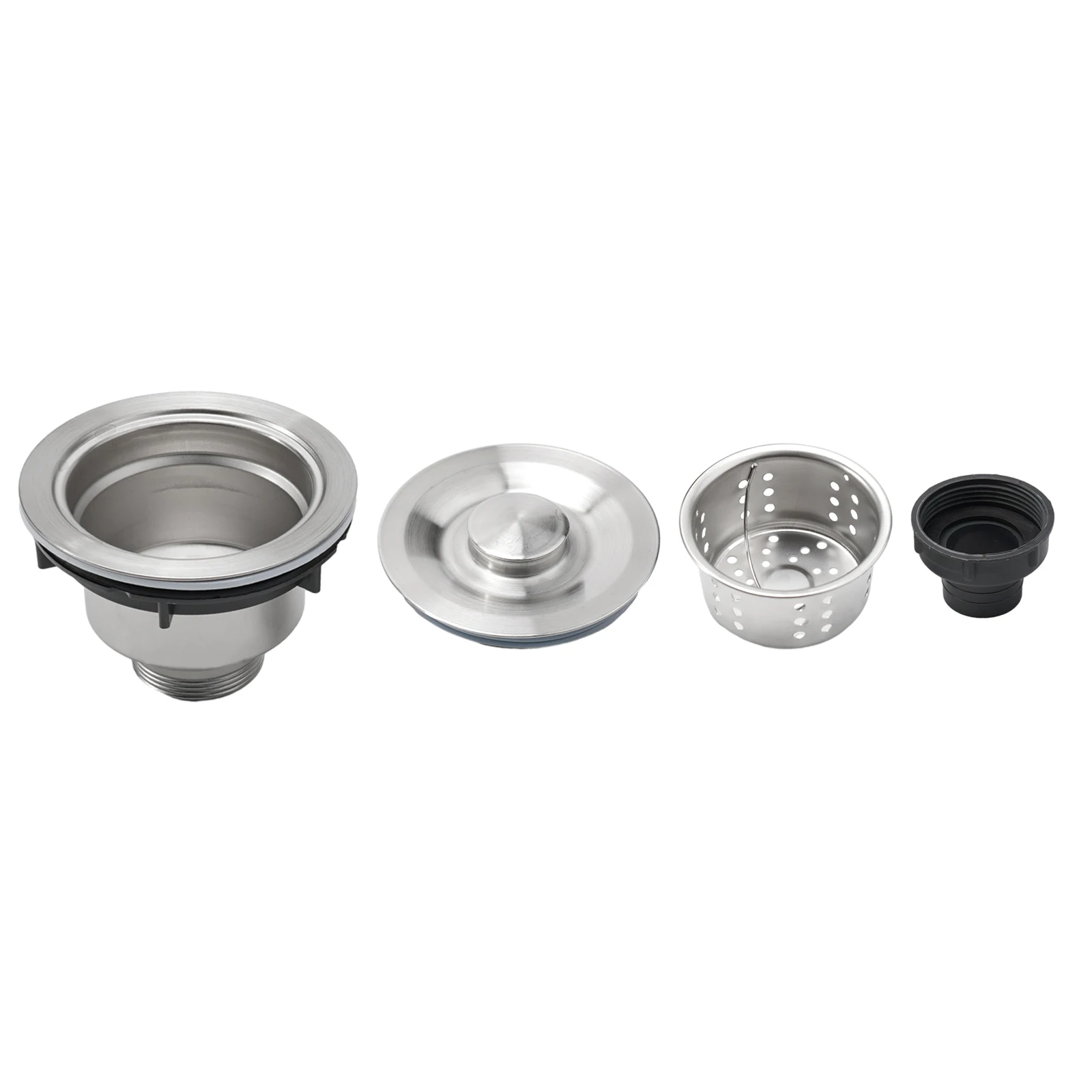 Colador de drenaje de acero inoxidable para fregadero de cocina, colador de residuos, tapón de filtro de drenaje, Kit de escurridor de cesta,