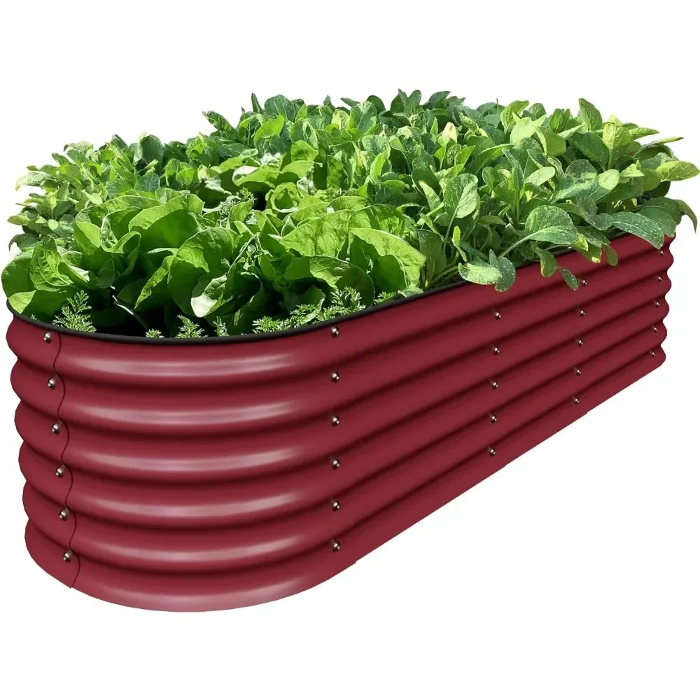 

XMSJ Outdoor Planter, for Growing Herbs Vegetables Flowers Raised Garden Beds, Outdoor Galvanized Raised Garden Pots