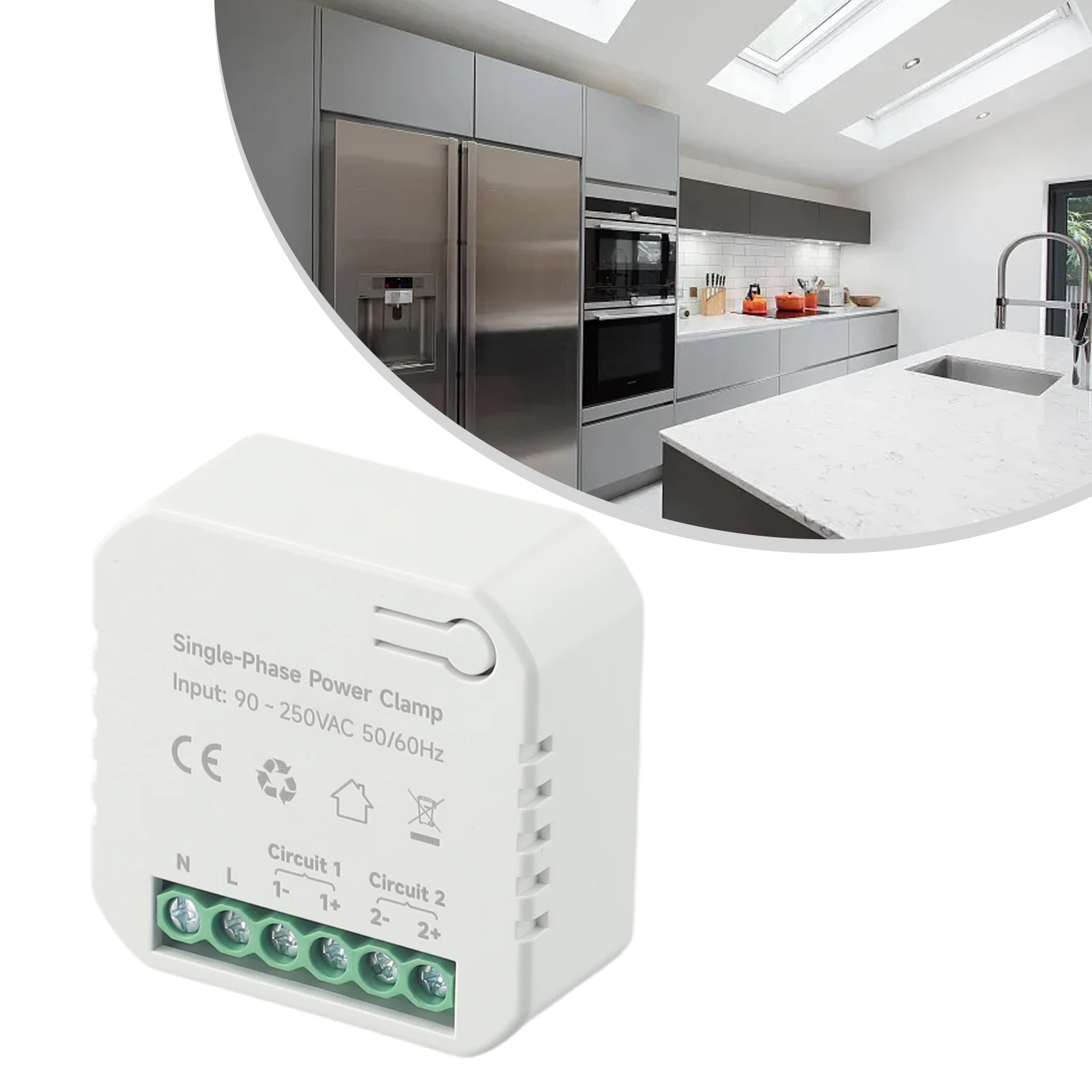 WiFi Energy Meter 80A with Dual Clamp For For Tuya For Smart Life App Monitor Power Consumption EfFor Fortlessly