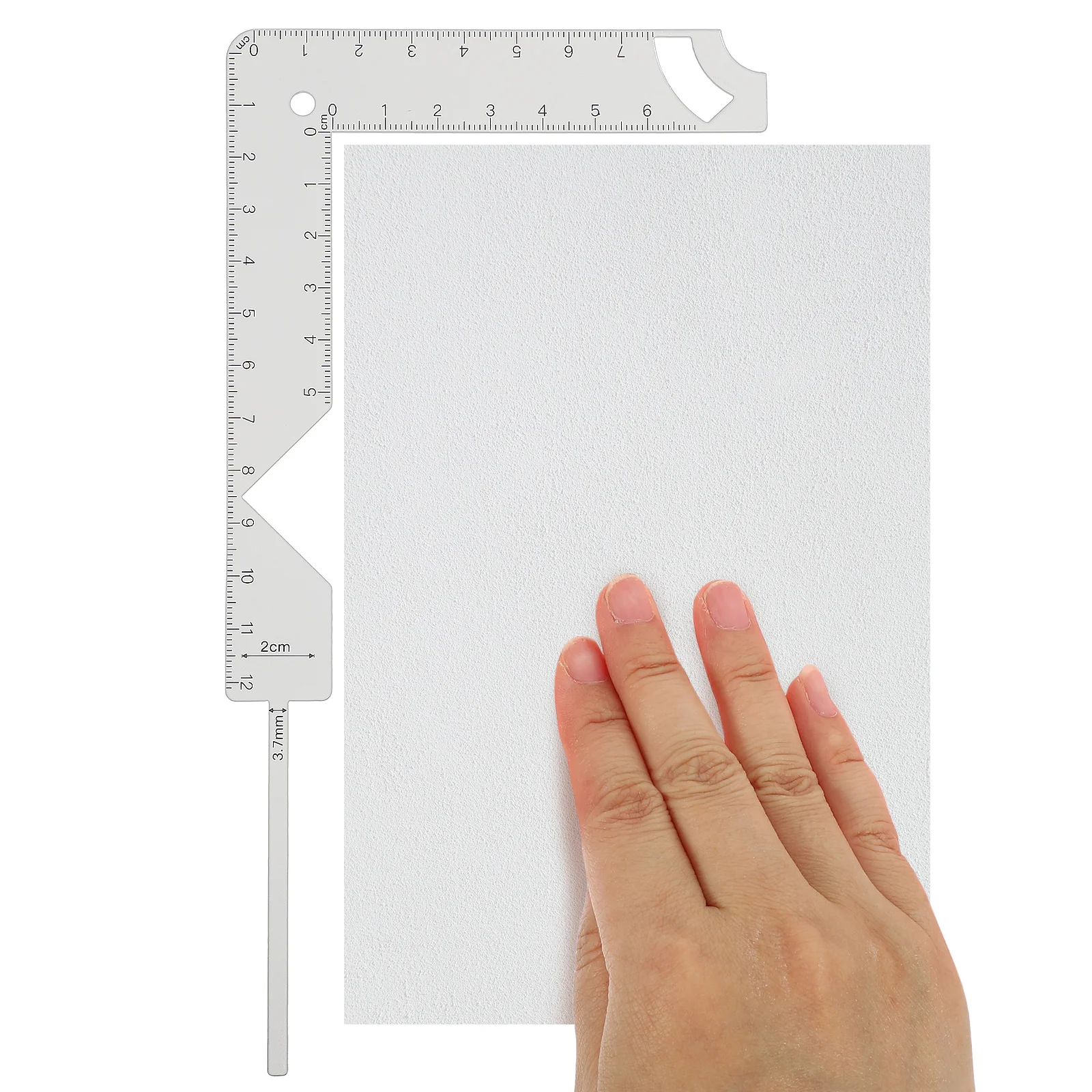 

Cover Positioning Ruler Tool Bookbinding Kit Scrapbook Guide Template Books Centimeter Making Supplies Metal