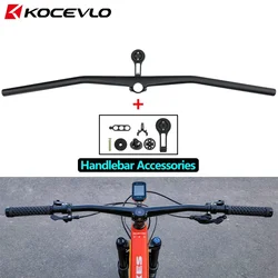 KOCEVLO Carbon Fiber AM Dirt Bike Integrated Handlebar,MTB Mountain Bike XC Handlebar With Computer Stand,800mm Bicycle Handle