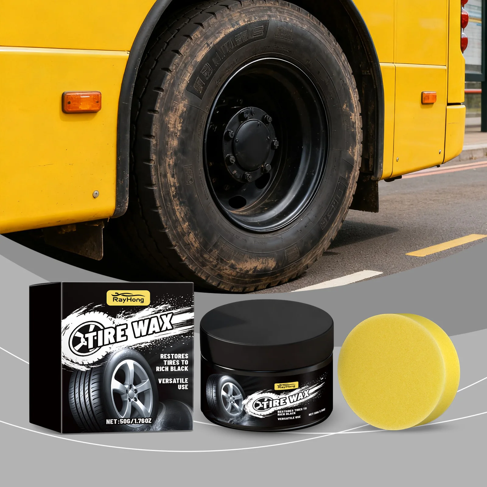 

Car Tire Gloss Care Kit-Daily Auto Tire Kit for Deep Stain Cleaning, Maintenance Nourishment To Improve Appearance & Extend Life
