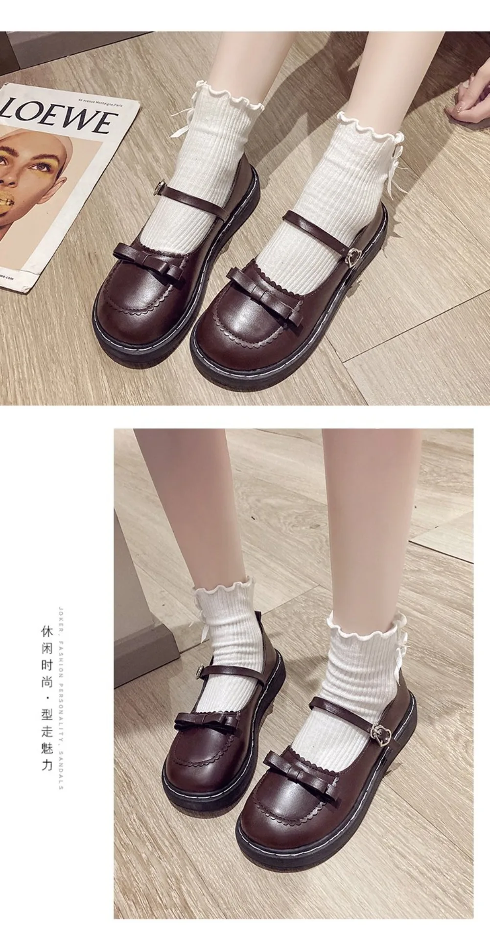 2026 Neue Frühlings-Lolita-Damen-Mary-Jane-Schuhe, schlichte, flache Schuhe mit runder Zehenpartie, Damen-Lederschuhe im schlichten Outdoor-College-Stil – Detail 18