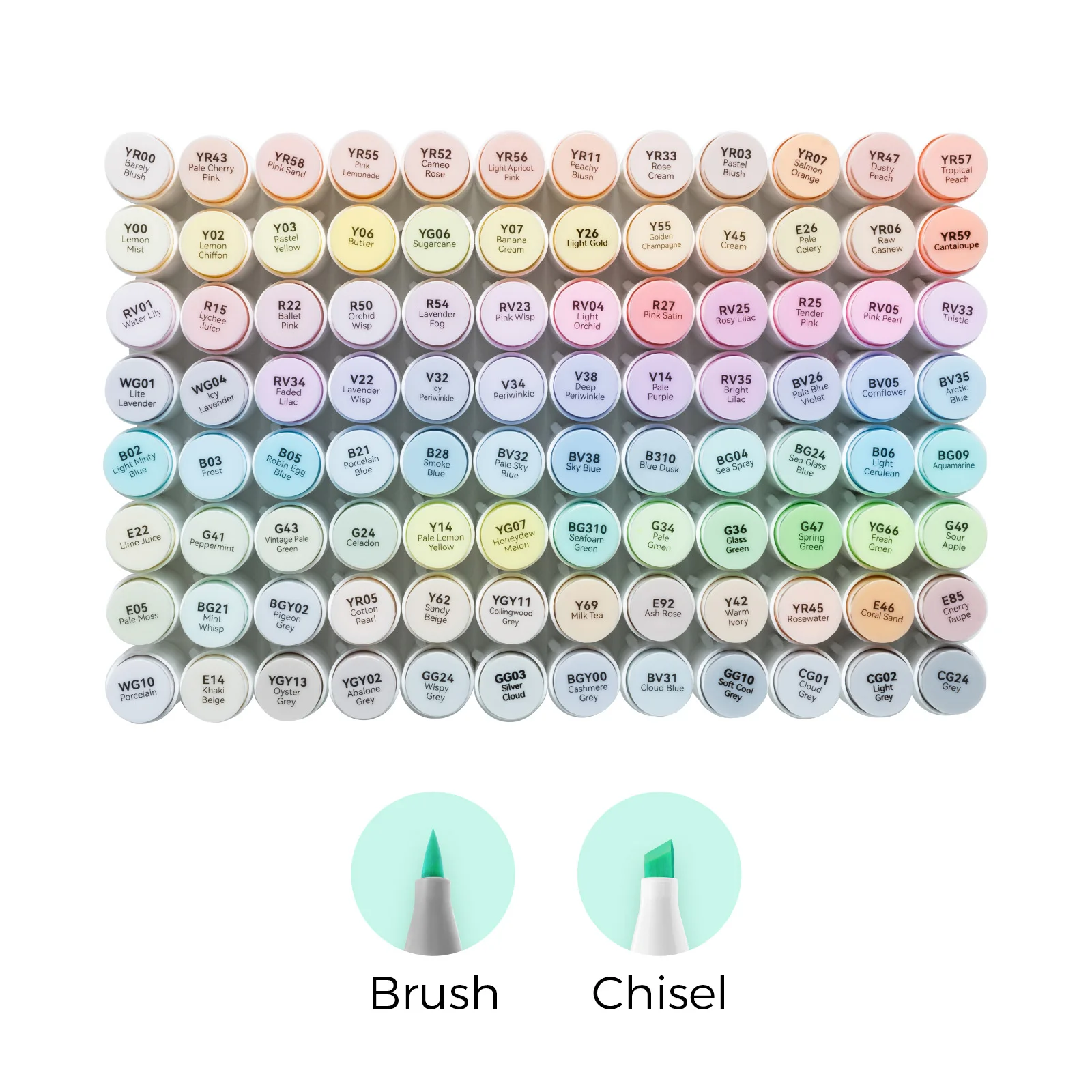 Ohuhu Honolulu 96 Pastelkleuren Markeerstift Set Alcohol Art Markers Hervulbare Dual Tips Schetsen Tekening Manga Schoolbenodigdheden - afbeelding 2