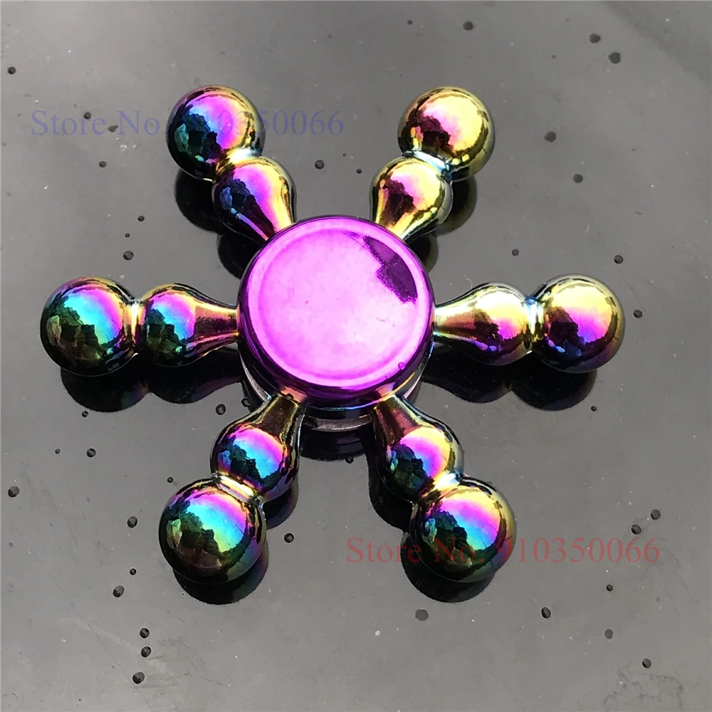 Wing Fidget Toys Spiner Zinc Alloy Metal Hand Spinner Dice Rudder Exterior ADHD Anti Stress Finger Spinner Toy Gyro For Adult