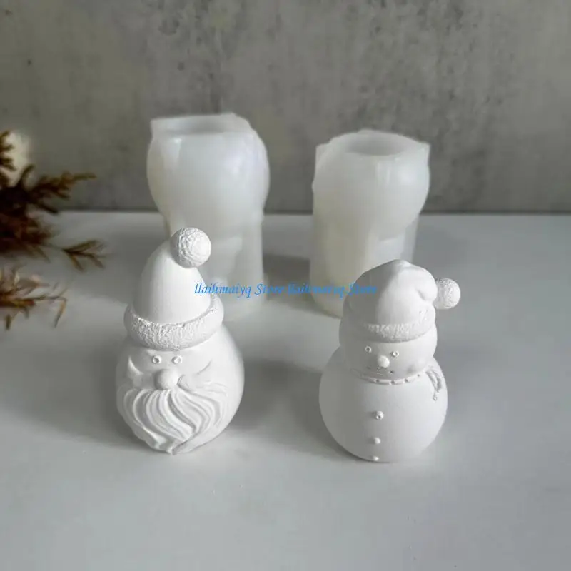 

573B Santa Clause/Snowman Mould Hand-Making Mold Hand-Making Accessory for Wax Crafts