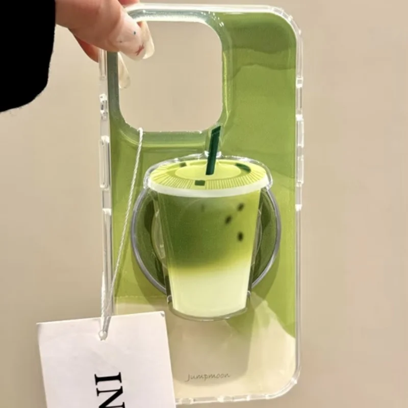 New Design Korean Cute Cartoon for Magsafe Phone Magnetic Griptok Stand for IPhone Funny Foldable Wireless Charging Case Holder