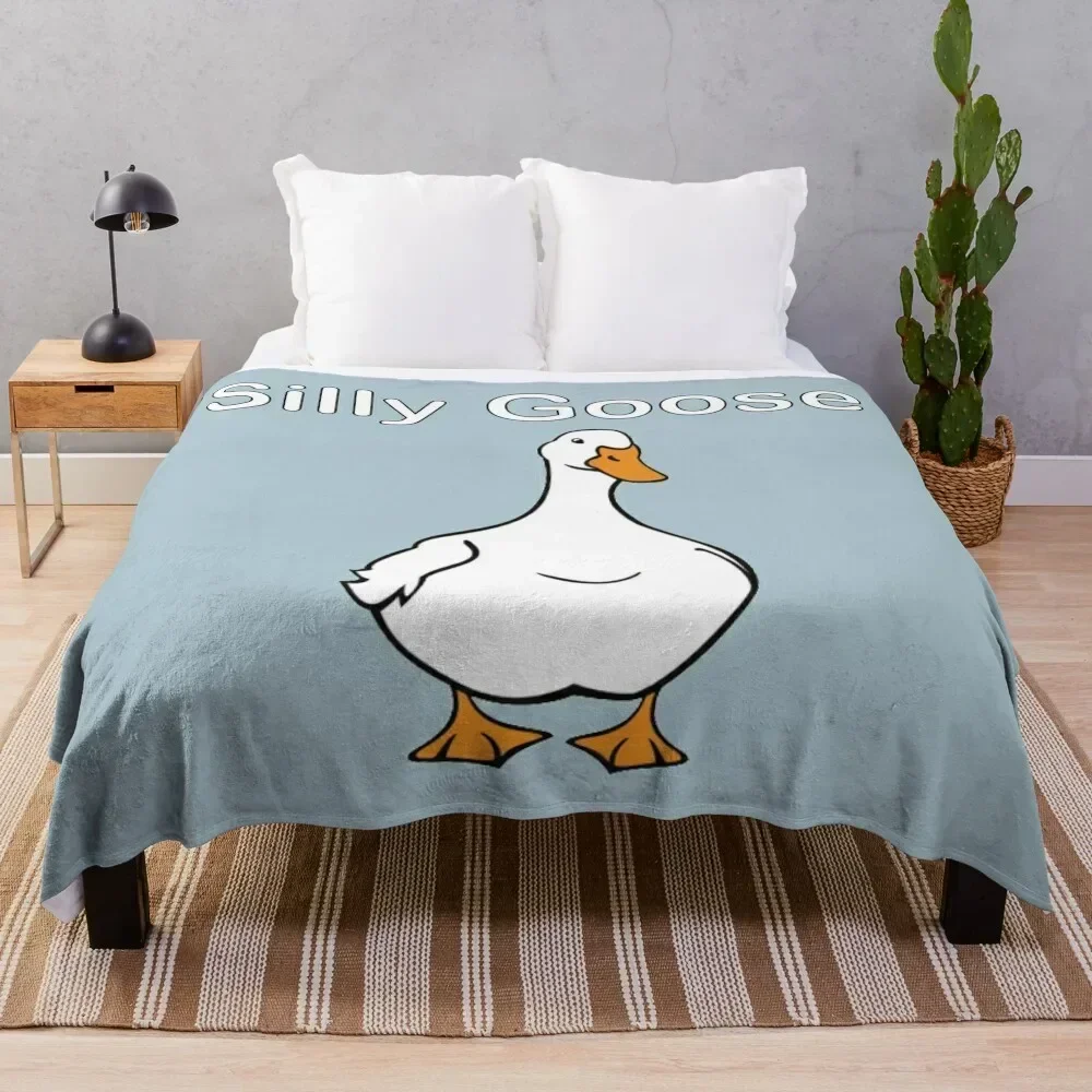 

Silly Goose Throw Blanket Bed Fashionable Soft Big Blankets Thin Soft Plaid Travel Decorative Throw Blankets
