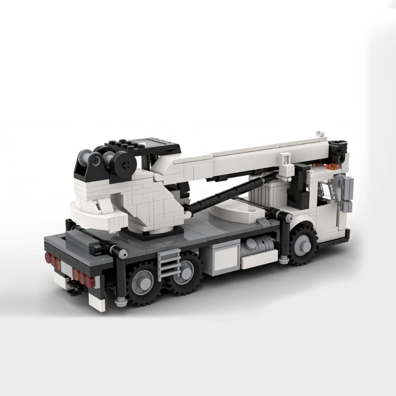 City Car Model MOC Building Bricks LR Series Crane Garbage Truck Modular Technology Holiday Gifts Assemble Toys Suit Display
