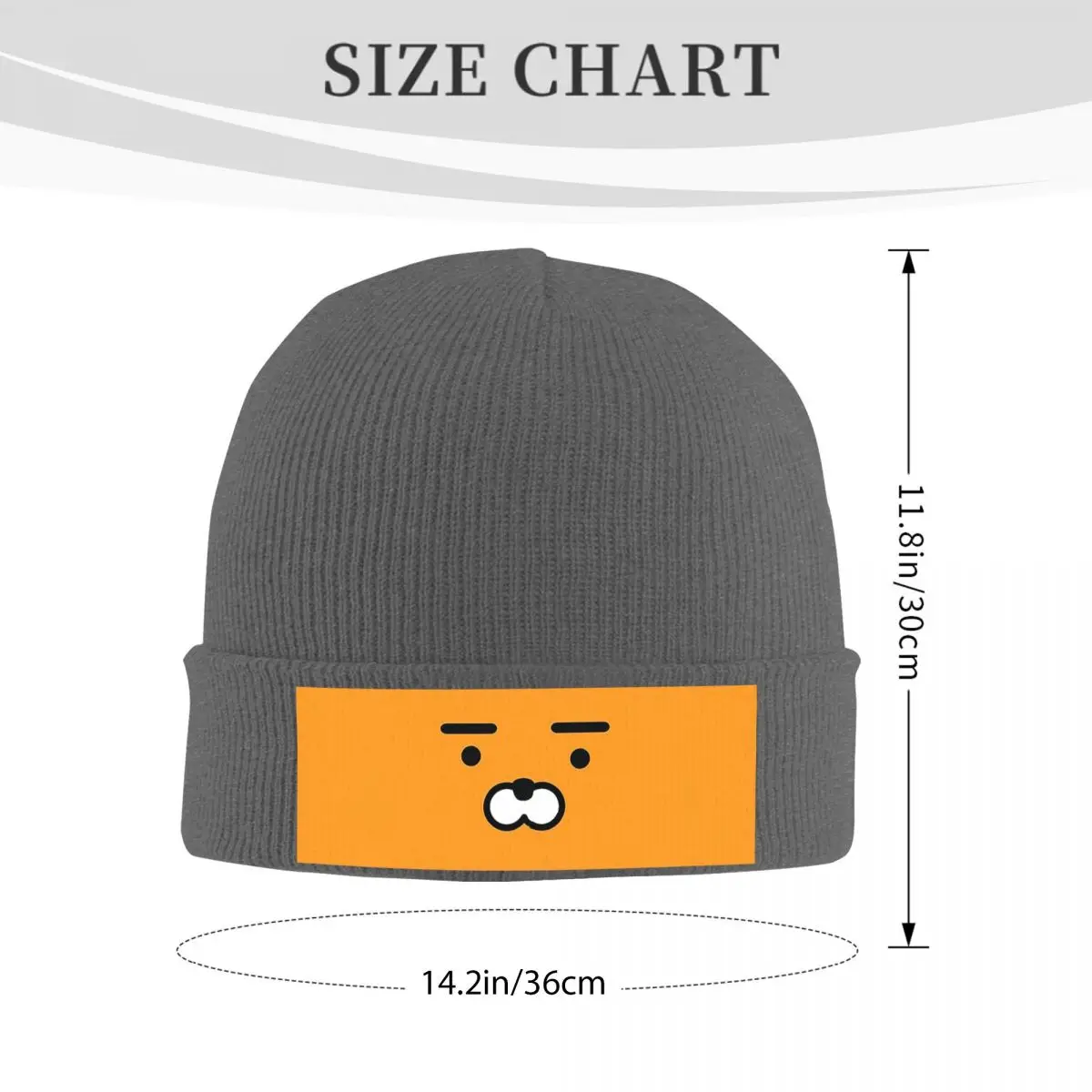 Kakao Ryan Warm Knitted Cap Hip Hop Bonnet Hat Autumn Winter Outdoor Beanies Hats for Unisex Adult