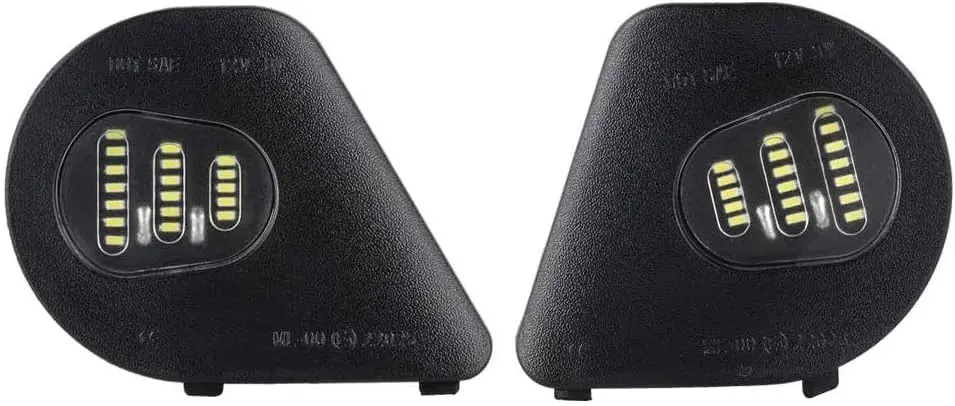 

License Plate Lights With LED White Lights 2Pcs Side Mirror Puddle Light for Dodge Ram 1500 2500 3500 4500 5500