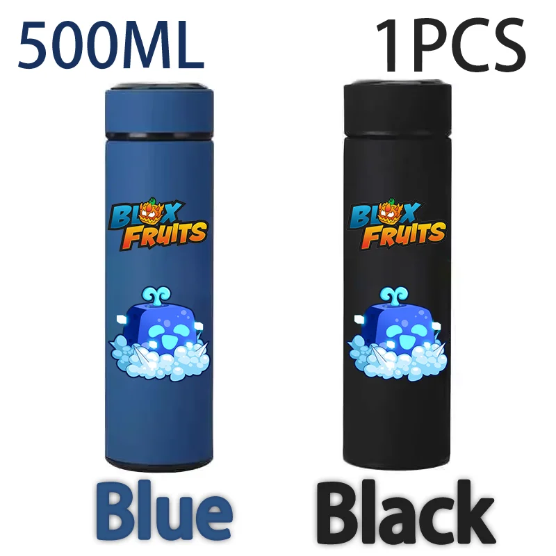 550 مللي Blox الفواكه معركة لعبة أسود أزرق ماتي كوب زجاجة فواكه شيطان Blox الفواكه كوب ماء الأطفال والكبار شرب كوب ماء