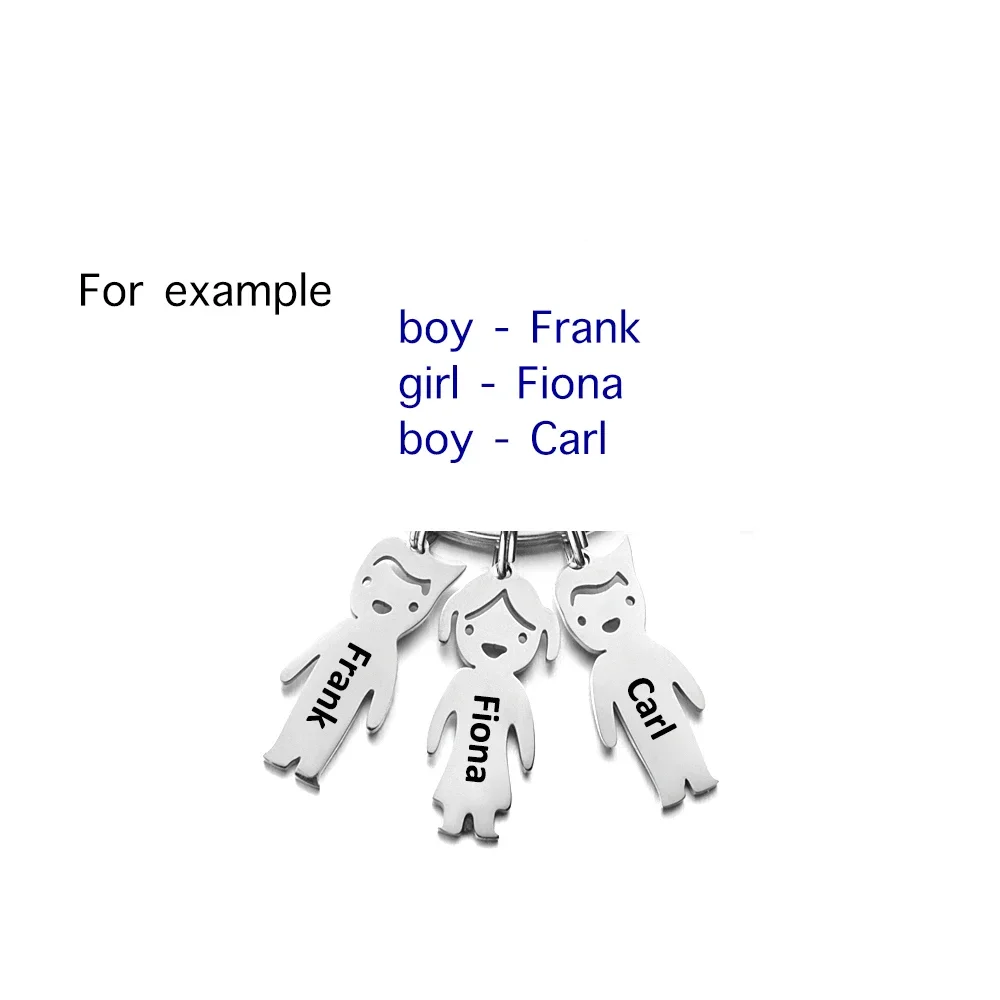 Personalized Keychain Key Ring Drive Couple Gifts Save Stainless Steel Engraved Family Children Kids Name Date KeyChains Jewelry