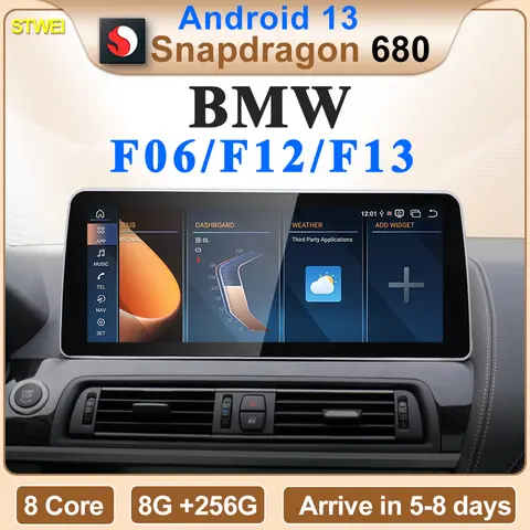 2024 안드로이드 시스템 무선 카플레이, BMW 6 시리즈 F12 F13 CIC NBT 자동차 비디오 플레이어, GPS 네비게이션, ID6 ID7 ID8 UI, 신제품