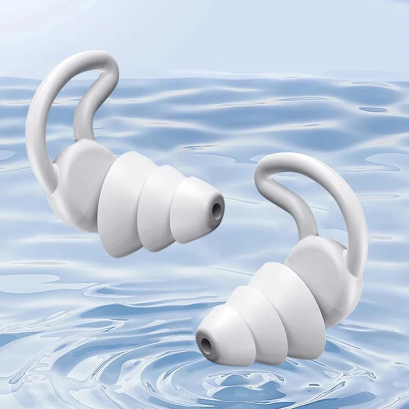 Bouchons d'oreille en silicone pour étudiants, isolation phonique, doux, anti-bruit, sommeil, natation, étanche, réduction du bruit, bouchons d'oreille, nouveau