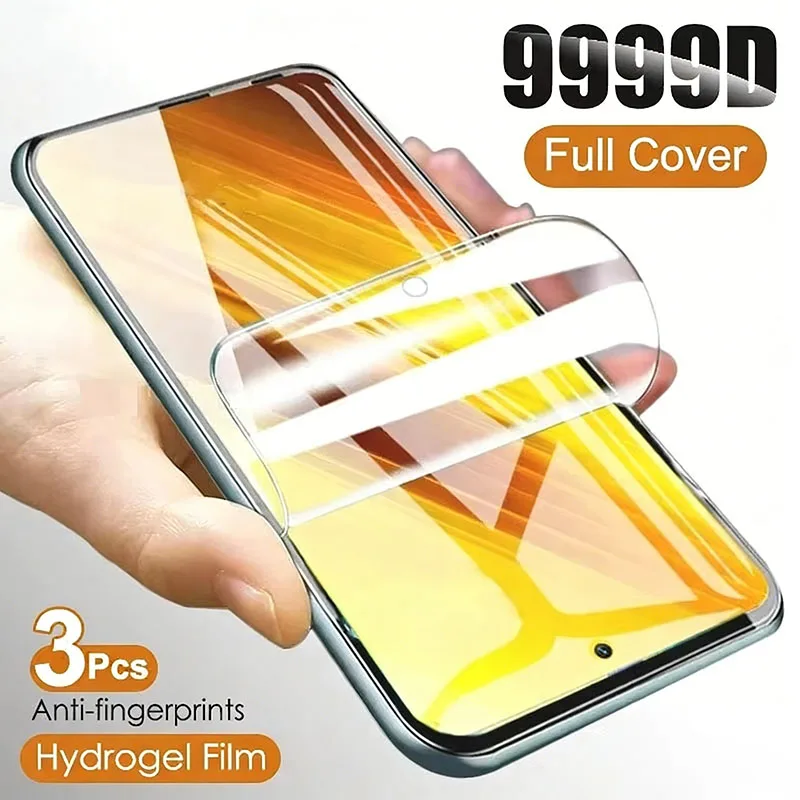 

3PCS HD Hydrogel Film For Xiaomi Poco M7 M6 Pro C65 C75 C71 For Poco F7 F6 X6 X5 5G X7 Pro Soft Full Cover Screen Protector