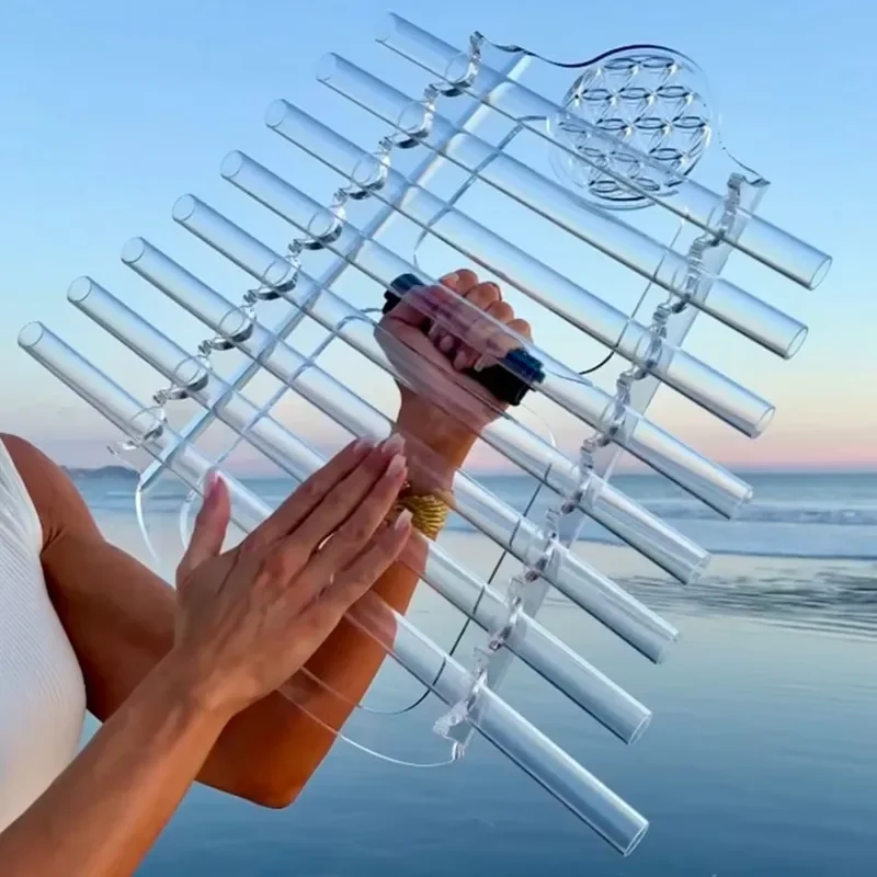 Crystal Soul Quartz Crystal Harp 8 Notes with Stand 432hz