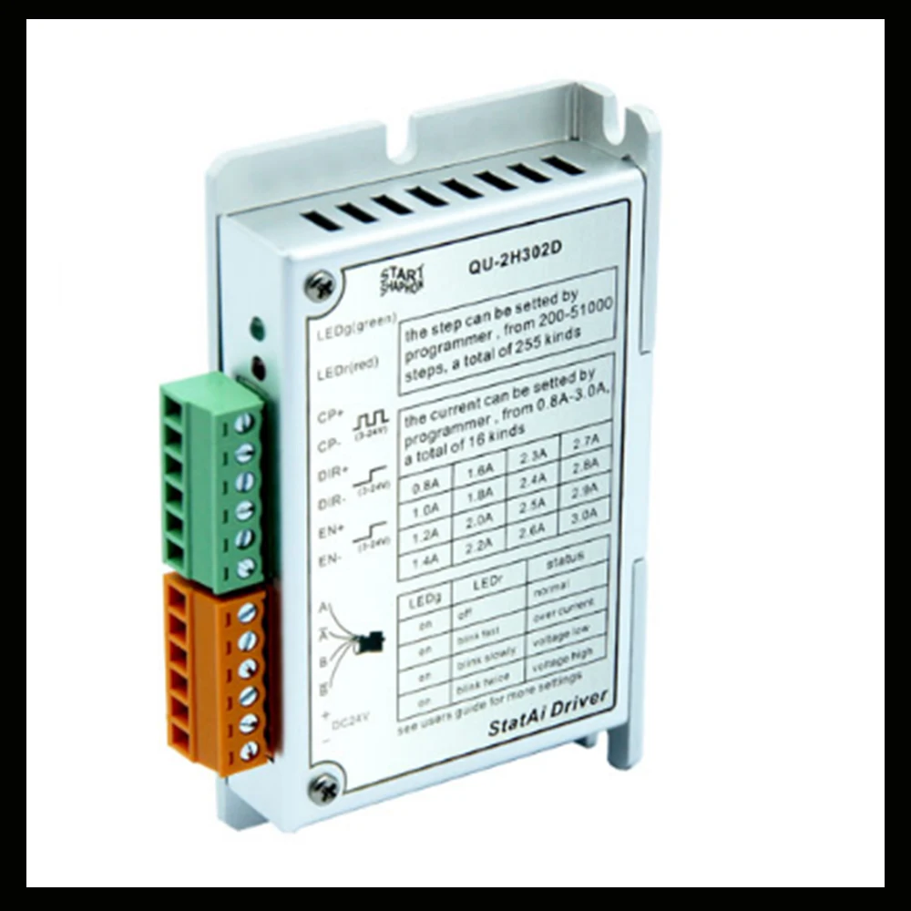 

CNC QU-2H302D two-phase stepping driver The new generation all-digital stepping driver is suitable for 42BYG250A/B/C B/C