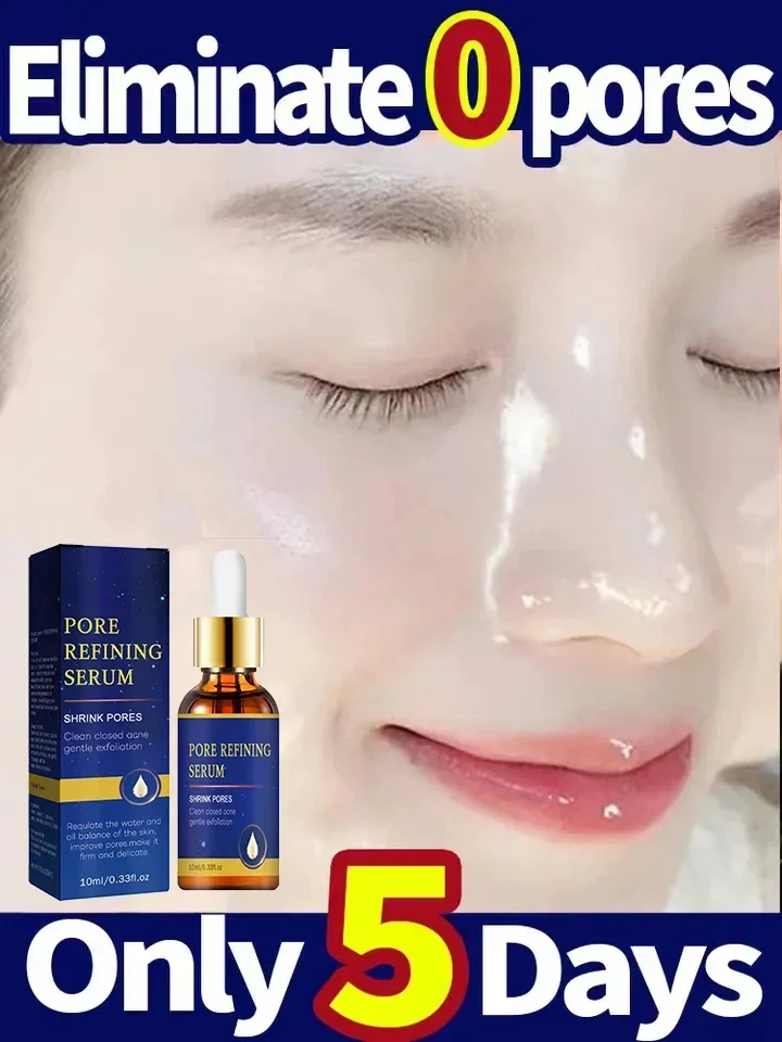 Acidez Poro Encolher Soro Rosto, Remover Cravos, Acne, Controle de Óleo, Reparação Essência, Hidratante, Nutrir Poros Refirmando, Cuidado Facial