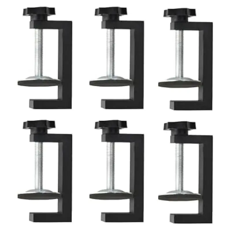 

ELEG-6 шт. универсальных C-образных зажимов для деревообработки, маленькие настольные зажимы для фасадов шкафов с широкими стабильными губками