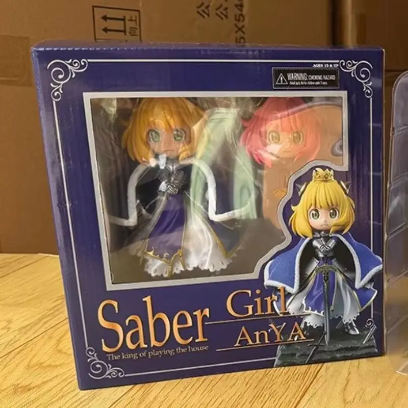 Figurine de dessin animé Fate Stay Night Saber, modèle à collectionner, Version Q, jouets Kawaii pour enfants, cadeau Surprise, décoration de salle, ornements