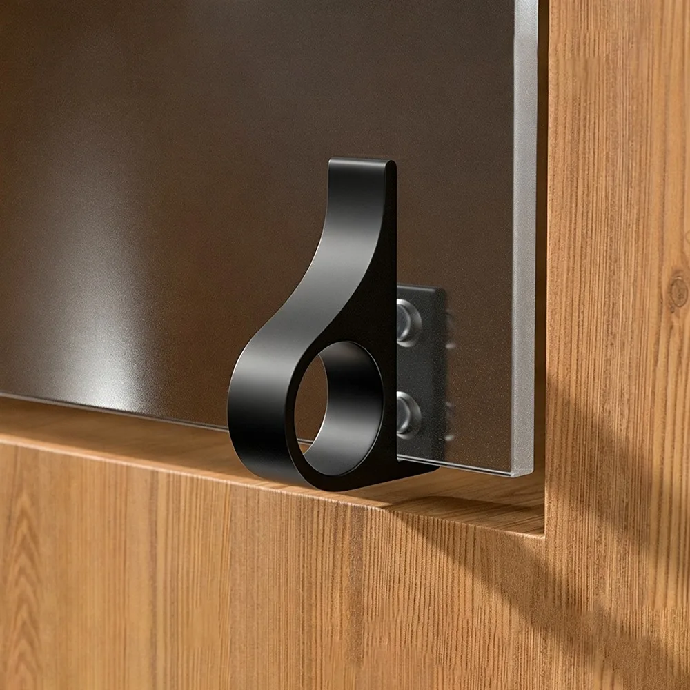 Invisible Aluminum Alloy Sliding Door Handle No Drilling Required Glass Door Handle Drawer Handle Single And Double Doors