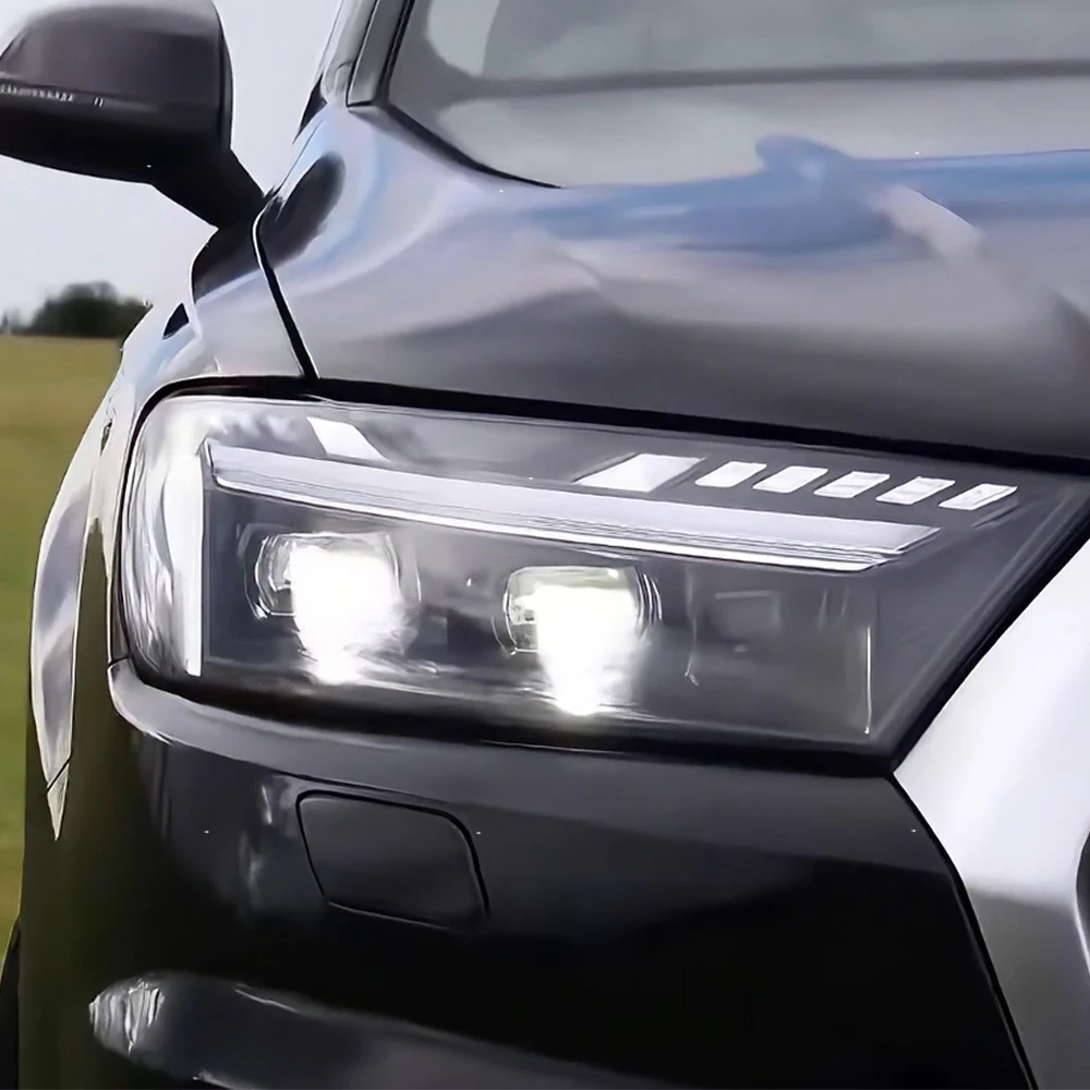 

Авто фары в сборе для Audi Q7 2016-2019, обновление, анимация запуска, новый стиль SQ7, светодиодный объектив проектора, автомобильные инструменты, аксессуары