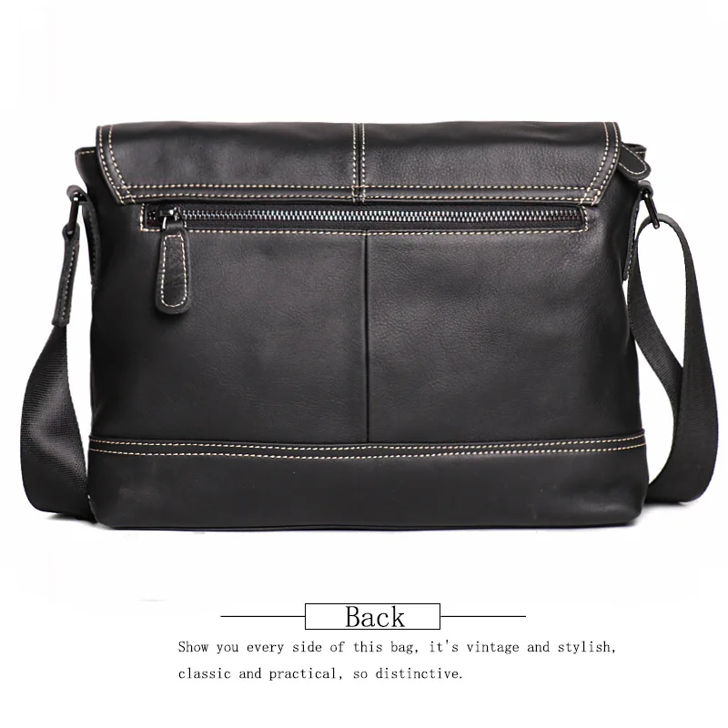 Retro men's business simple fashion all-in-one leather large capacity multi-functional shoulder crossbody bag